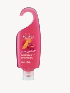 Avon Senses Juicy Pomegranate & Mango Shower Gel with shower hook Easter Sale